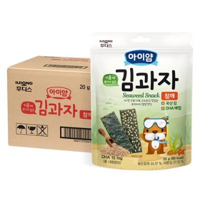 아이얌 김과자 참깨 20g (10개)_이미지