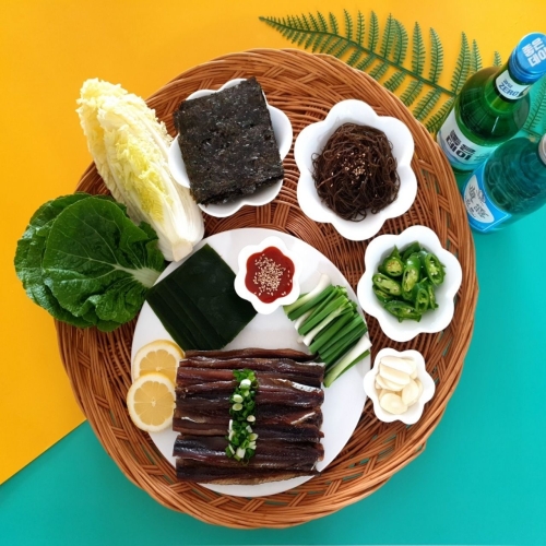 구룡포통큰수산 프리미엄 구룡포 햇 과메기 야채 초장 풀세트이미지입니다. 누르면 해당 게시물로 새창이동합니다.