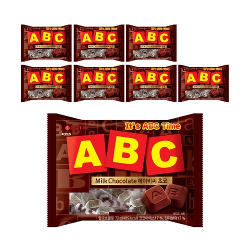 롯데제과 ABC 초콜릿 72g (8개)_이미지