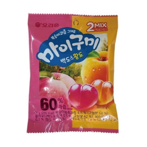 오리온 마이구미 백도 앤 황도 66g (40개)_이미지