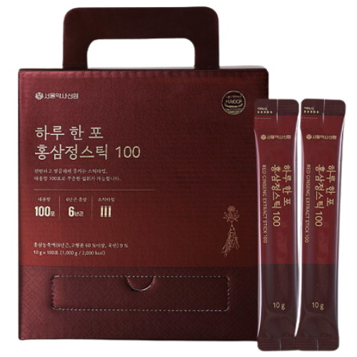 서울약사신협 하루 한 포 홍삼정스틱100 10g 100포 (3개)