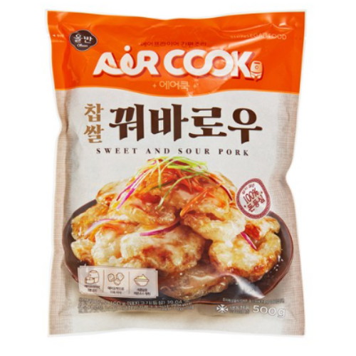 신세계푸드 올반 에어쿡 찹쌀 꿔바로우 500g이미지입니다. 누르면 해당 게시물로 새창이동합니다.