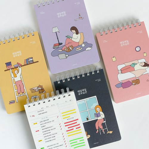 핑크풋 3000 공부습관 스터디 플래너 4종 세트_이미지
