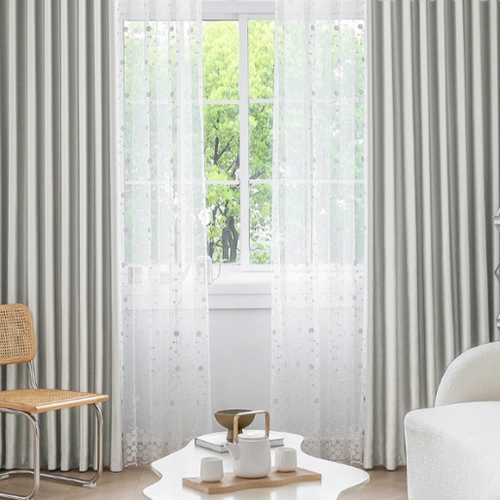 지나송 칼리 자수 99.9 암막커튼 풀세트 (슈퍼특대형, 2장, 310x230cm)_이미지