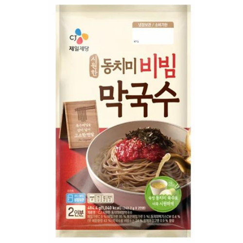CJ제일제당 시원한 동치미 비빔 막국수 2인분 484.4g (2개)