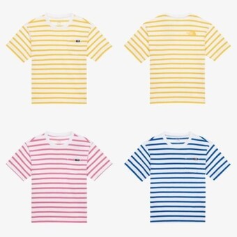 <b>노스페이스</b>키즈 글랜 스트라이프 <b>반팔</b> 라운드 <b>티</b> (NT7UR01)
