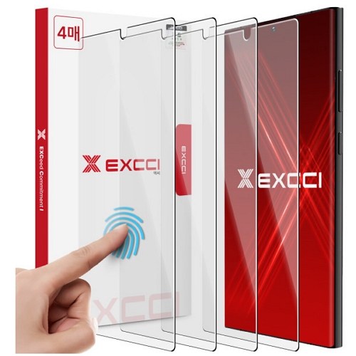 EXCCI 갤럭시S23 울트라 지문인식 글리터 강화유리 보호필름 (액정 4매)_이미지