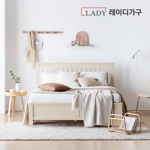 레이디가구 스칸딕 데일리 원목 침대 Q (25cm필로우탑포켓)
