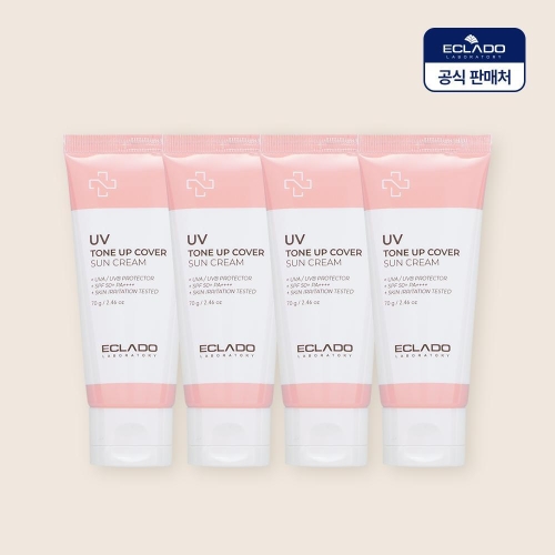  에끌라두 UV 톤업 커버 선크림 70g [4개]
