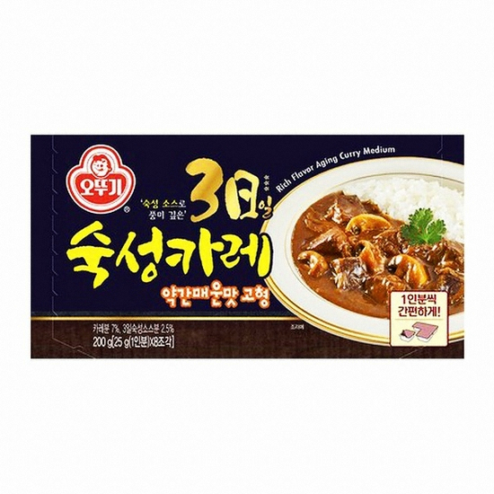 오뚜기 3일 숙성카레 약간매운맛 고형 200g (1개)_이미지