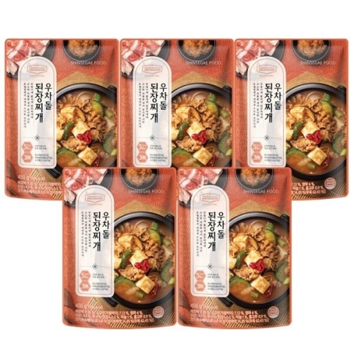 신세계푸드 호텔컬렉션 에센셜 우차돌 된장찌개 450g (5개)_이미지