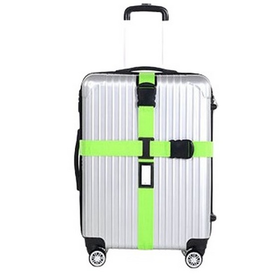 모노폴리 여행용 캐리어가방 보호 잠금 크로스벨트 (그린)_이미지
