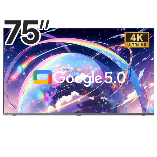 창홍 스마트TV 4K U75M9 120Hz 구글 5.0 안드로이드 14 (무타공 벽걸이)_이미지