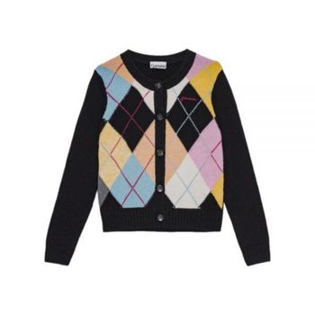 GANNI Multicolour Harlequin Cardigan K2380 999 멀티컬러 할리퀸 가디건 3302785
