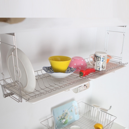 스텐 씽크선반 600 800 900 슬라이드 AL바씽크 부착형 다용도 식기건조대 주방싱크대정리선반 씽크선반 800 슬라이드