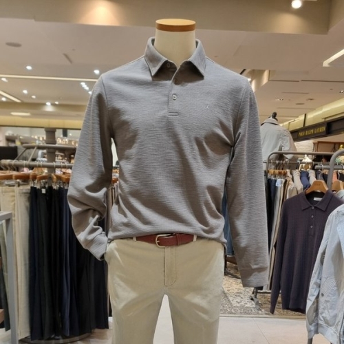 올젠 우븐 긴소매 매쉬 카라티 4컬러 TT1202G1_이미지