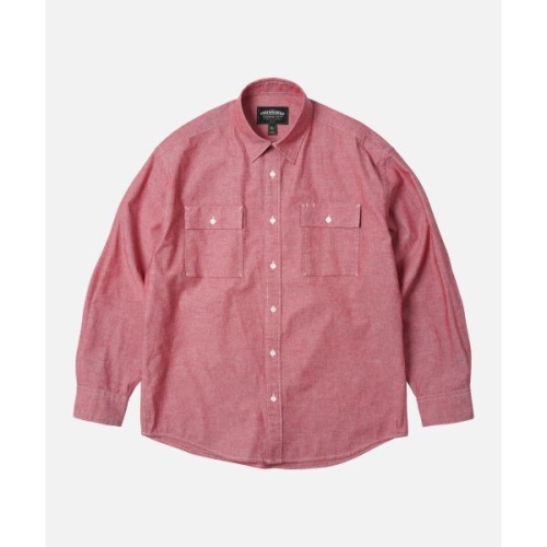 프리즘웍스 CIGARETTE POCKET CHAMBRAY 셔츠_ RED 1014425_이미지