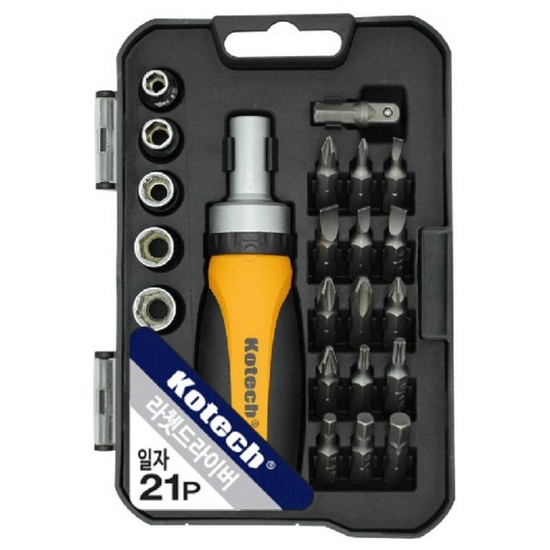 코텍스 라쳇 드라이버 일자 K-7257 (21pcs)