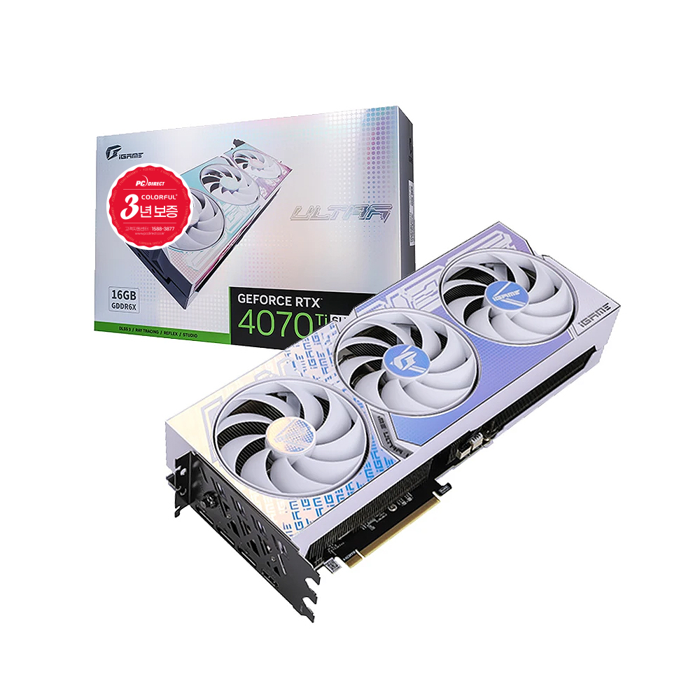 COLORFUL iGame 지포스 RTX 4070 Ti SUPER ULTRA OC D6X 16GB White 피씨디렉트_이미지