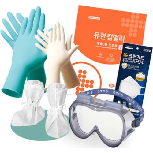 유한킴벌리 레벨D 보호복 6종 세트 (1개)_이미지