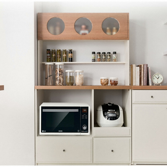 리센트 파스타 2S 렌지대 겸 조리대+상부장 세트_이미지