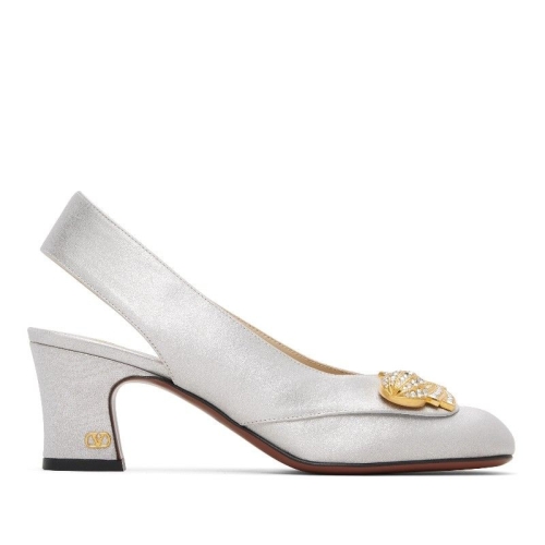 발렌티노 실버 아다만틴 슬링백 글리터 패브릭 힐 252807F122008_이미지