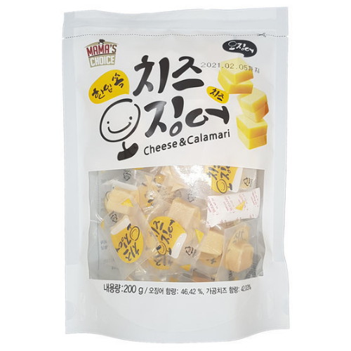 바이오포트코리아 마마스초이스 한입쏙 치즈오징어 200g (1개)