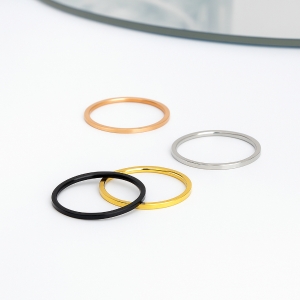 스마트보이 R0542w 써지컬스틸 1mm 기본 실반지 너클링 우정반지 커플링