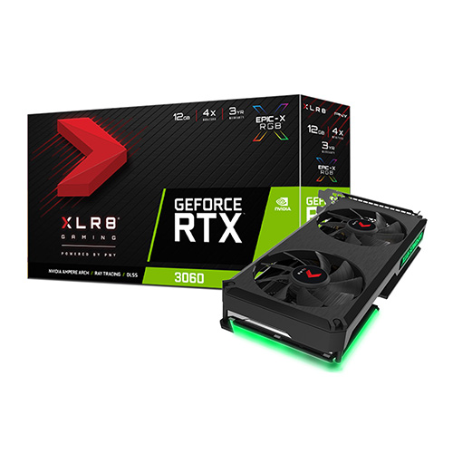 PNY XLR8 지포스 RTX 3060 REVEL EPIC-X RGB D6 12GB Dual 마이크로닉스_이미지