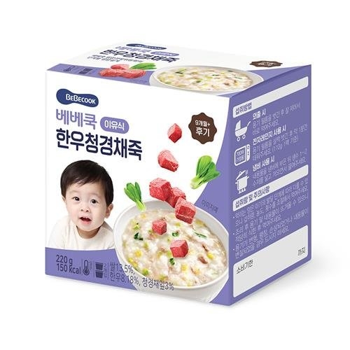 베베쿡 한우청경채죽 110g (2개)