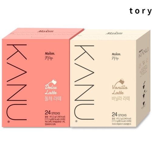 돌체 라떼 24T + 바닐라 라떼 24T 부드러운 커피 부드러운 돌체라떼 24T +바닐라라떼 24T