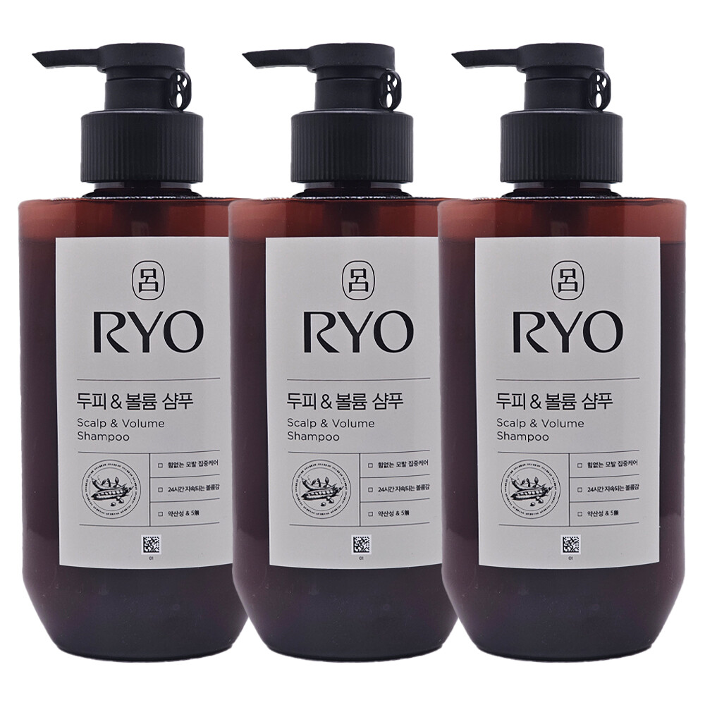 려 흑운 모근강화 볼륨케어 샴푸 400ml (3개)_이미지