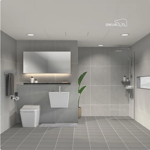 대림바스 프리미엄 블랙에디션 스마트렛 LED 와이드플랩장 거실욕실_이미지