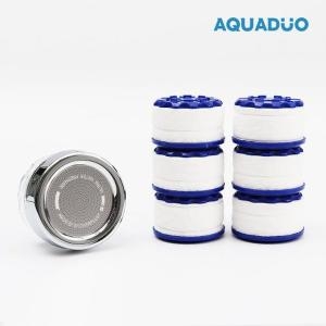 샤워플러스 SF-2000LED 세면대필터 수전용 정수헤드+녹물필터 6개입_이미지