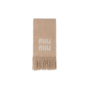 미우미우 울 모헤어 스카프 내츄럴 5FS062-2CQD-F0018