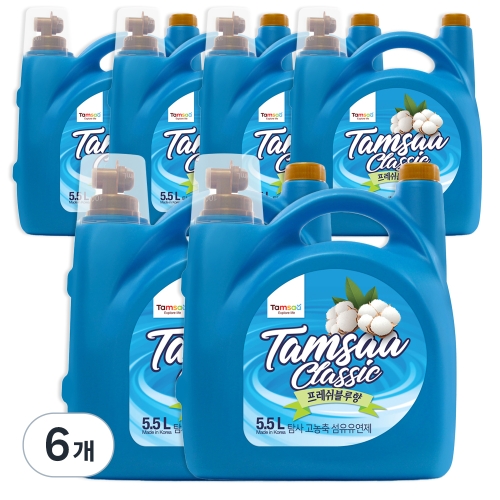 탐사 고농축 섬유유연제 프레쉬 블루 5.5L (6개)_이미지