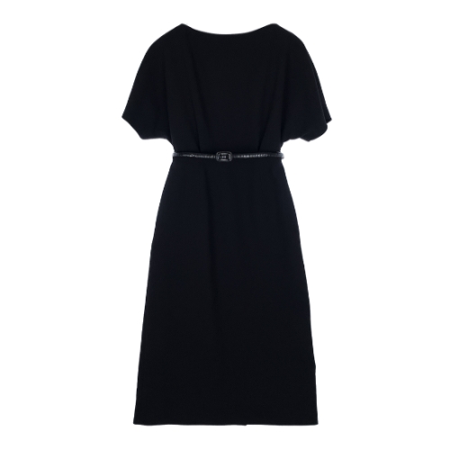 크리스찬디올 엘러브 새상품 벨트 미디 드레스 34 블랙 5ET1391