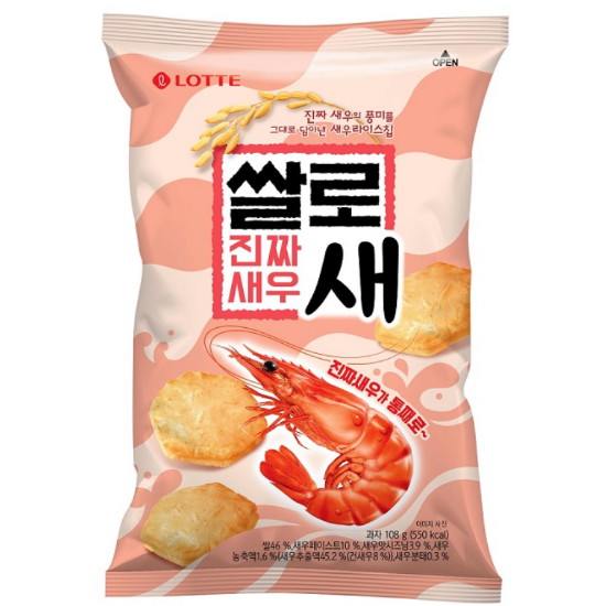 롯데웰푸드 쌀로새 진짜새우 108g (1개)