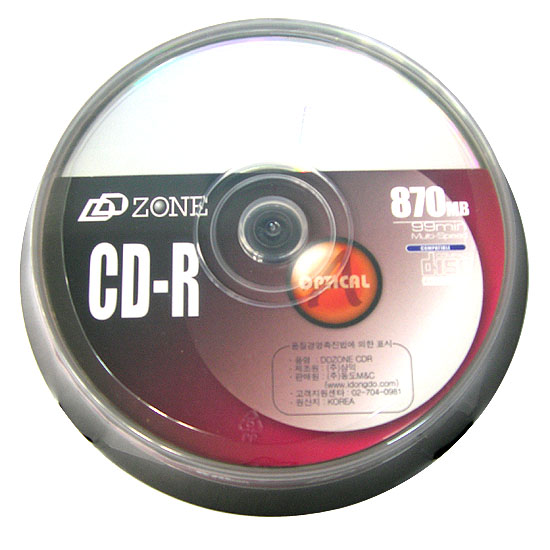 ���̵���Ÿ�ڸ��� DDZONE CD-R 870MB 52X ����