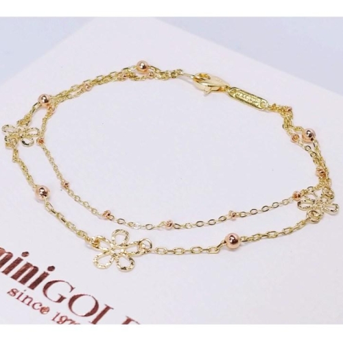 미니골드 14K 18K  플라라 팔찌 BNKM4202_이미지