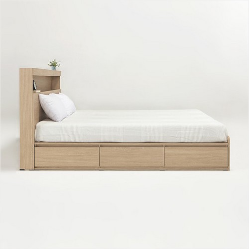 리빙인도무스 웨이브 수납 침대 SS (매트별도)_이미지