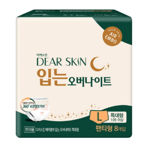 디어스킨 입는 오버나이트 특대형 8개 (1팩(8개))_이미지