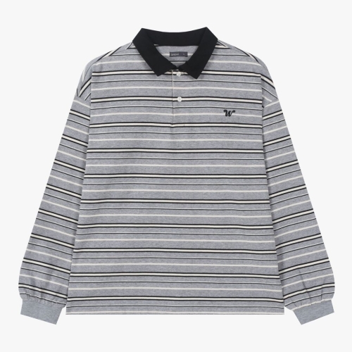 리틀브렌 스트라이프 카라 티셔츠 LBLA25901_이미지