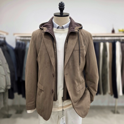 레노마 옴므 후드탈부착 점퍼형자켓 ROLMBJ61A 딥베이지S83_이미지