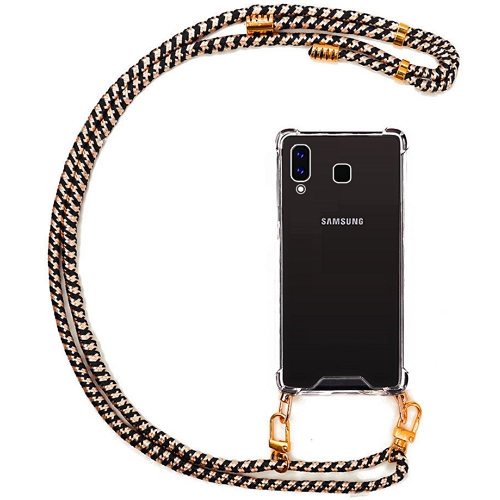 LG Q51 하이클리어 골든블루 폰스트랩 케이스