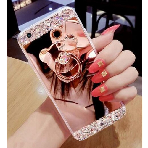 고지비 갤럭시S20 플러스 베어스탠드 큐빅미러 케이스
