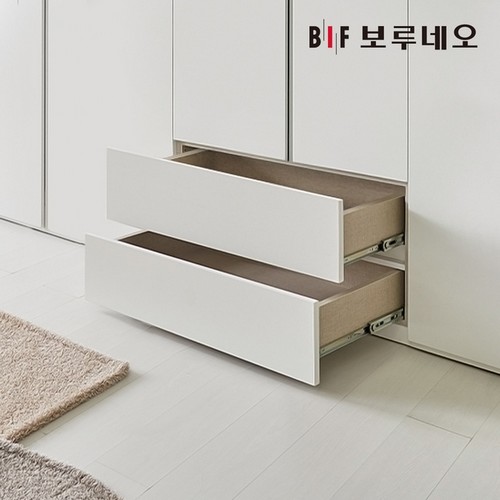 BIF보루네오 네오 2단서랍 여닫이 붙박이장 (360cm)_이미지