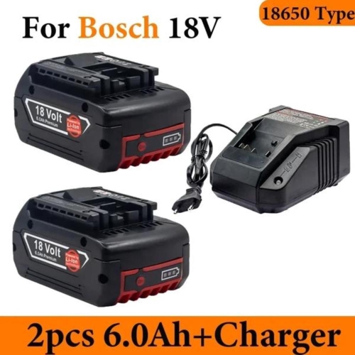 보쉬 18V 전동 공구 백업용 18V6.0Ah 충전식 리튬 이온 배터리 BAT609 용 6000mah 휴대용 교체_이미지