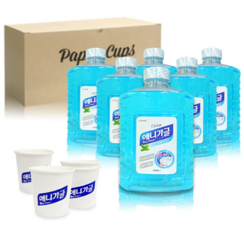 스페아민트 애니가글 1.5L 6개 + 가글컵 600개
