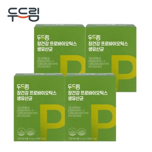 두드림 장건강 프로바이오틱스 생유산균 30포 (4개)